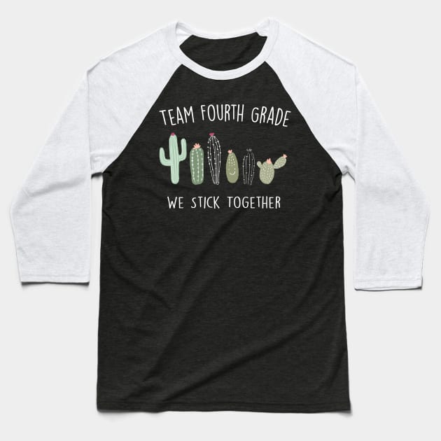 Cactus School Shirt Fourth Grade T-Shirt Baseball T-Shirt by creativegraphics247